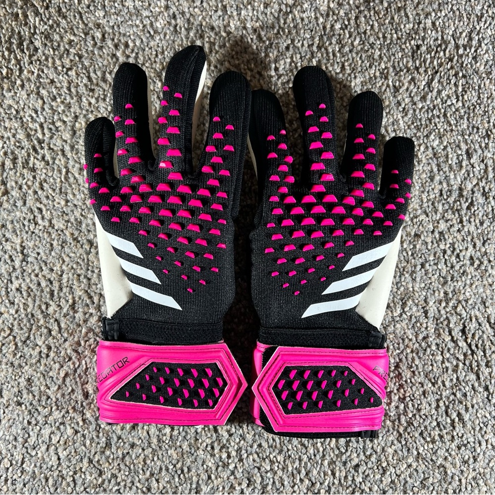 Adidas PRED GL LGE Goalkeeper Gloves Mens size 8 HN7993 Pink/White/Black New - Picture 3 of 6